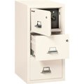 Fire King Fireking Fireproof 3 Drawer Vertical Safe-In-File Legal 20-13/16"Wx31-9/16"Dx40-1/4"H Ivory White 3-2131-CIWSF